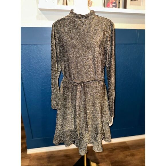 Speechless - juniors' ruffled hem long sleeve dress. - Picture 2 of 7